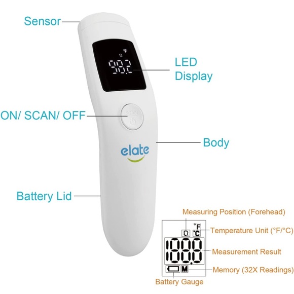 New - Non-Contact Touchless Digital Forehead Thermometer for Adults and Kids - Picture 7 of 9